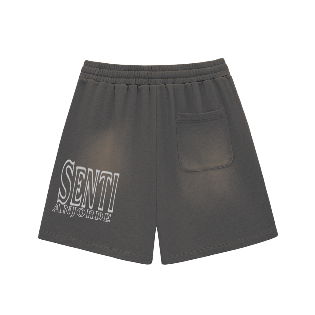 Senti Anjordé Sun Fade Raw Edge Cotton Shorts