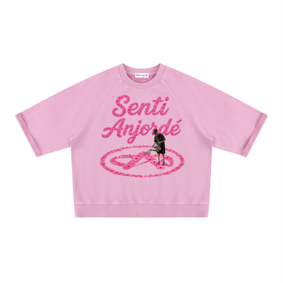 Senti Anjordé Vintage Wash Boxy Short Sleeve Sweatshirt