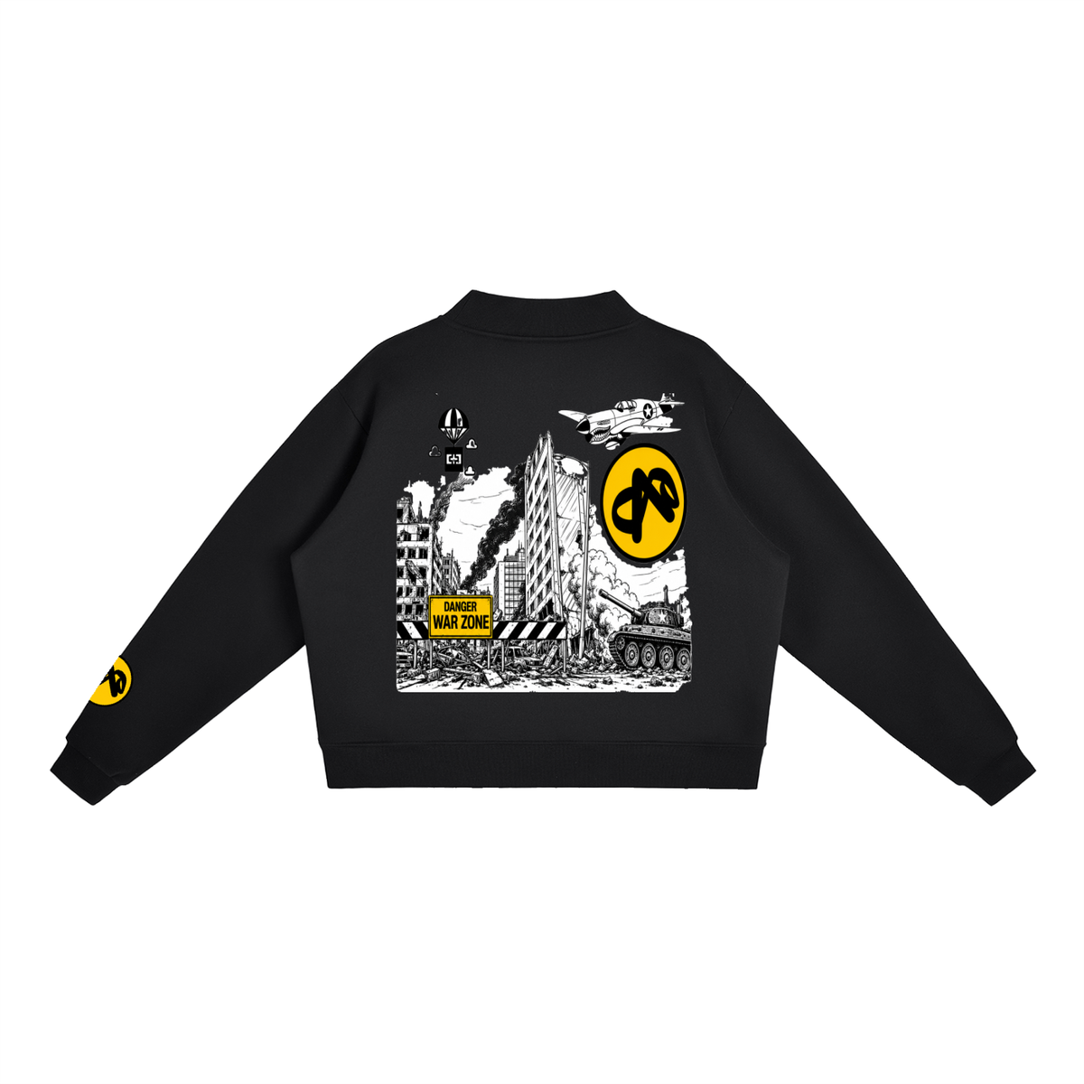 Senti Anjordé ‘ Warzone’ Essential Fleece Mock-Neck crew Sweatshirt