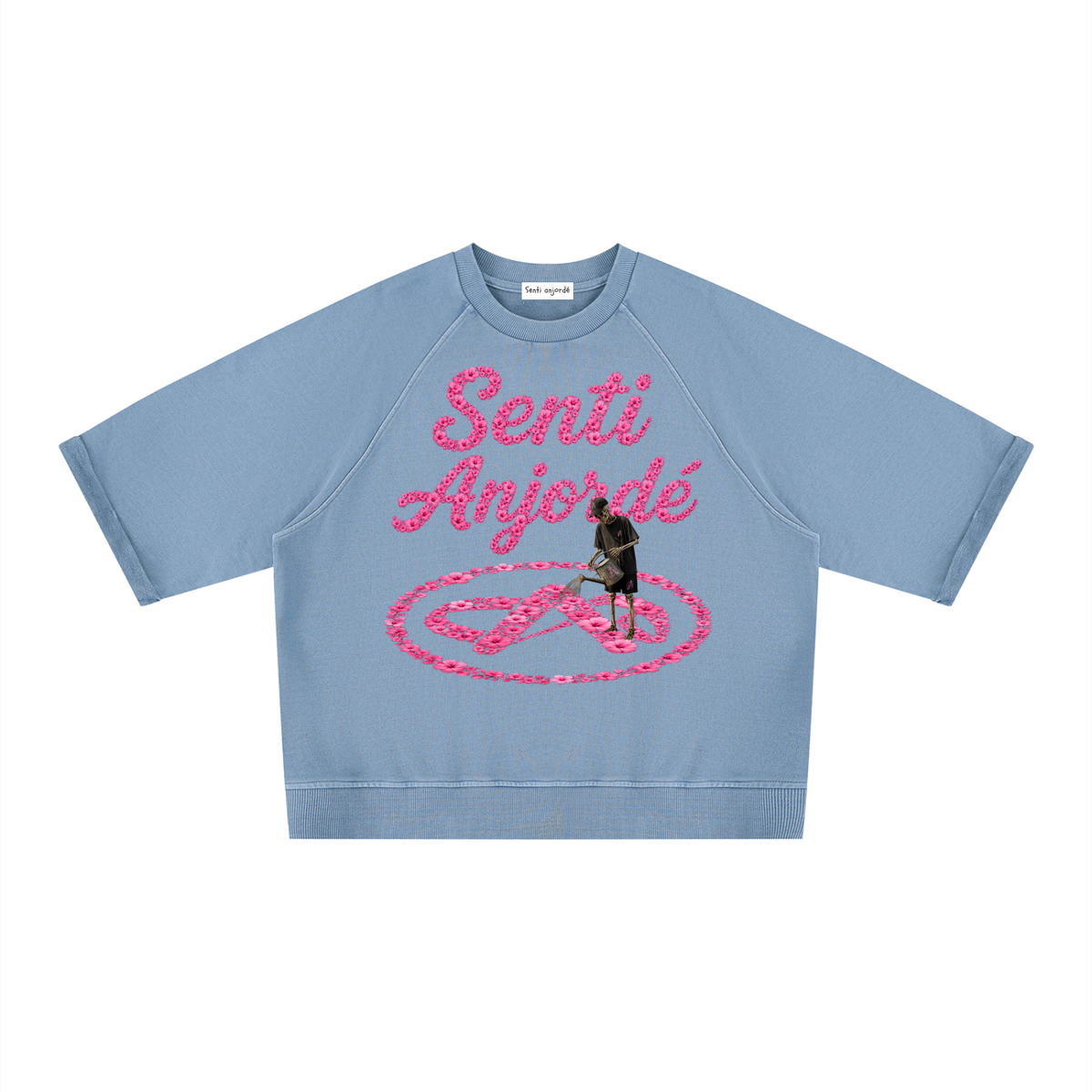 Senti Anjordé Vintage Wash Boxy Short Sleeve Sweatshirt