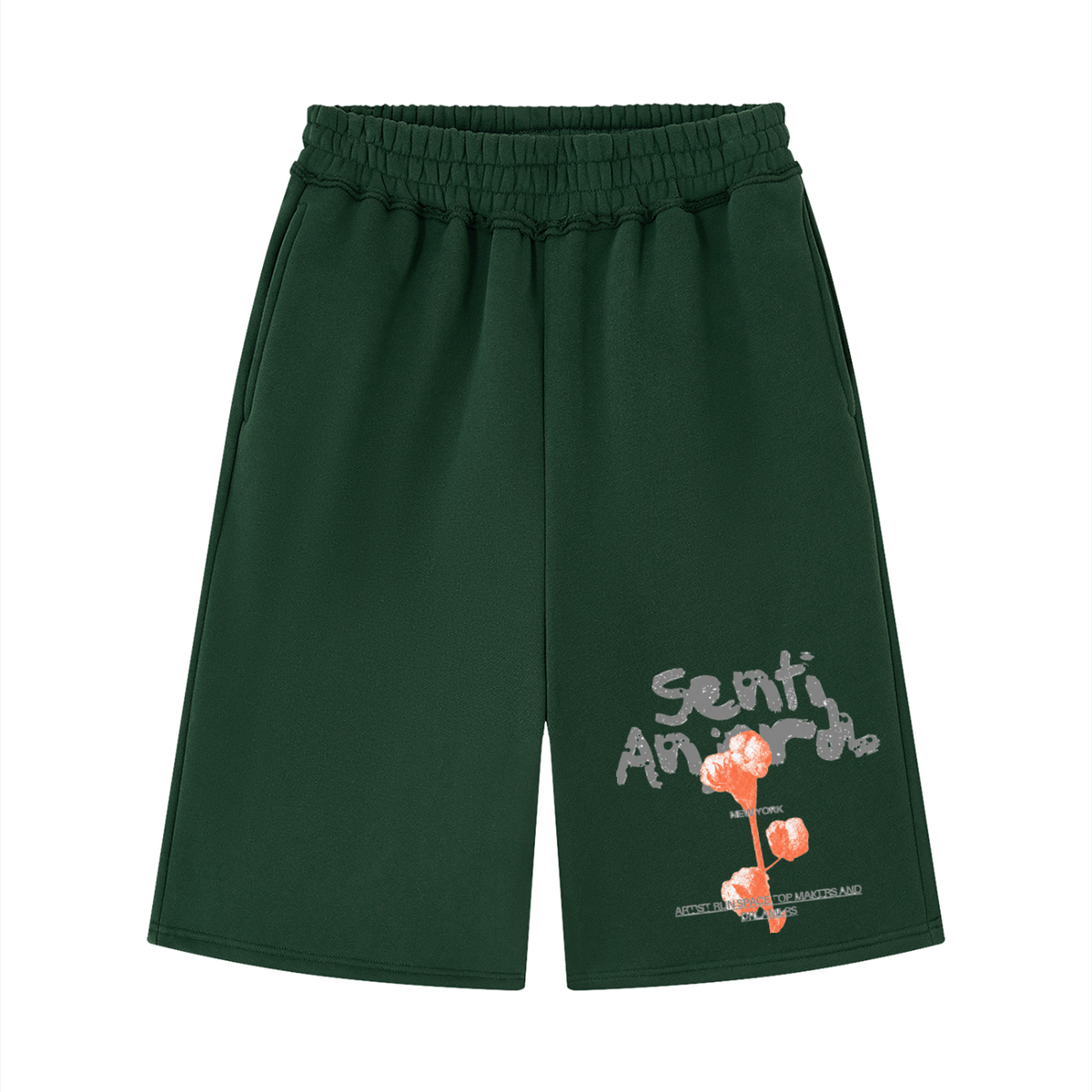 Senti Anjordé Unisex Raw Edge Fleece Shorts