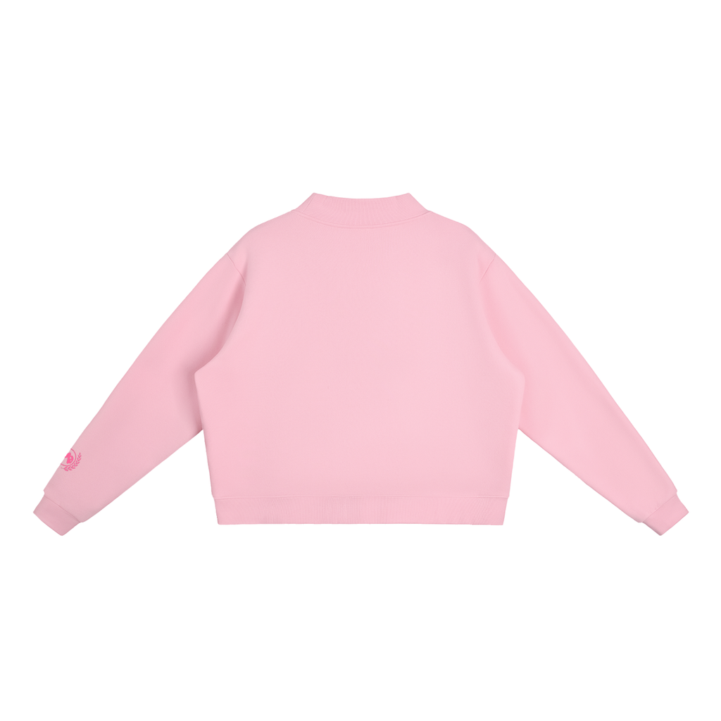 Senti Anjordé Essential Fleece Mock-Neck Crew Sweatshirt