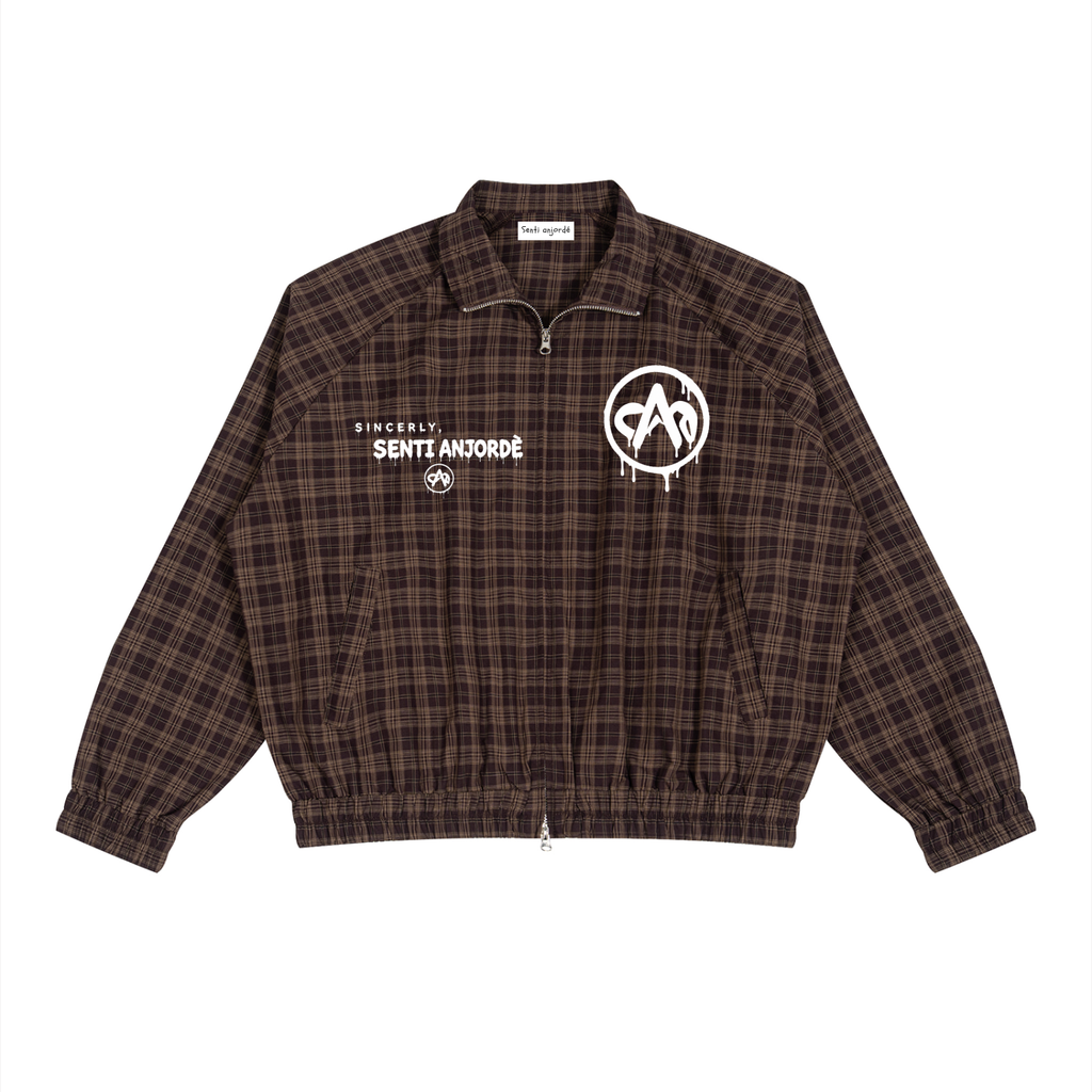 Senti Anjordé ‘Melting Plaid’ Track Jacket