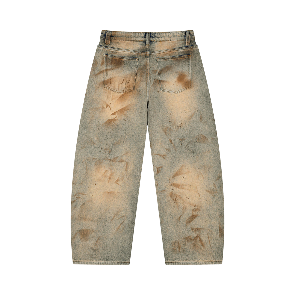 Senti Anjordé Men’s Vintage Wash Barrel Leg Jeans